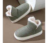 Zapatos de invierno de algodón para el hogar para mujer, botas de algodón antideslizantes con suela gruesa para oficina, calentadores de pies para parejas, botas de algodón para el hogar para hombre, invierno