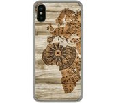 Tumundosmartphone Funda Gel Tpu para Iphone  X / Xs diseño Madera 07 Dibujos