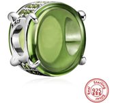 New 925 Sterling Silver Solid Color Murano Glass Charm Shining Beads Fit Original Pandora Charms Bracelet Fine Jewelry Wholesale