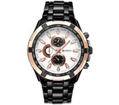 CURREN-Reloj analógico de Maple inoxidable para hombre, accesorio de pulsera de cuarzo resistant to Agua with calendar, complemente Masculino Deportivo de marca de lujo con diseño Militar, 8023