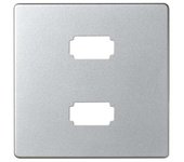 Placa Simon 82 conector 2xUSB 2.0 tipo-A aluminio SIMON 8201090-033