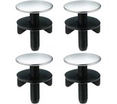 Juego de 4 tapas para agujeros de fregadero de cocina de acero inoxidable de 4,5 cm de diámetro