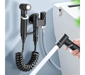 Zinc Alloy Angle Valve Wall Mount Toilet Bidet Sprayer Set One In Two Out Water Cleaning Sprayer for Bathroom Toilet Accessories