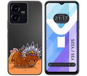 Funda Silicona Transparente para Vivo Y35 / Y22s diseño Bufalo Dibujos