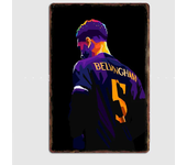 Jude Bellingham Football Sport Player Posters Metal Sign Poster Garage Room Cinema Living Custom Tin Vintage Home Decor