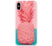 Funda compatible con iPhone X - XS - piña rosa