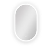 Aica Espejo de baño LED 40 x 90 cm, ovalado, antivaho, luminosidad regulable