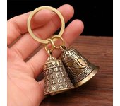 Fashion Six-character Carved Bell Keyfob Car Bag Keychain Party Gift Jewelry