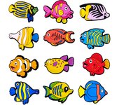 MINISO 12pcs Clownfish Shoe Accessories Clog Buckle Decorative Sandals Decorate  Men Women Christmas Gifts