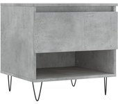vidaXL Mesa de centro madera de ingeniería 50x46x50 cm Blanco, Negro, Blanco brillante Mesita de Salón o Comedor o Auxiliar Mesa de Café Meuble Salón