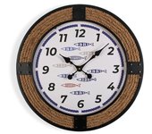 Versa Fish Reloj de Pared Decorativo, para Salón o Cocina, Medidas (Al x L x An) 30 x 4,3 x 30 cm, 1 pila 1.5 V AA necesaria (no incluida), Color Marrón