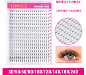 TDANCE 320Fans 16Lines Premade Volume Fans 3D/5D/6D/8D/10D/12D/14D/16D/24D Pointy Base Middle Stem Faux Mink Extension Eyelashes