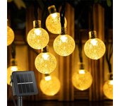 Solar String Lights Outdoor 100 LED Crystal Globe Light Waterproof Solar Fairy Light for Christmas Halloween Party Festoon Decor
