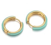 1 Pair Stainless Steel Enamel Hoop Earrings Women Ear Clips Kids Earring Children Gifts Huggie Wholesale Fashion Jewelry