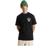 Camiseta de Manga Corta Vans Warped World para hombre en color negro