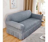 High elastic bubble grid sofa cover 1/2/3/4 with skirt hem, all season universal pet anti dirt