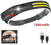 COB LED Headlamp Induction Head Lamp Built-in Battery USB Rechargeable Head Flashlight Outdoor Camping Fishing Sensor Headlight
