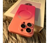 Luxury for Magsafe Matte Gradient Camera Lens Protector Case For iPhone 15 14 Plus 14 13 Pro Max Wireless Charger Macnetic Cover