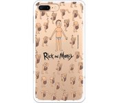 Funda original compatible con iPhone 7 Plus con un diseño de Rick y Morty Jerry Smith con un diseño de TPU TRANSPARENTE