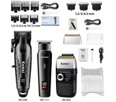 Kemei KM-2290 KM-1113 KM-2026 professional Electric hair clipper kit Men's Shaver Cordless Barber Hair Trimmer USB beard Razor