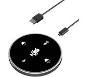 Desktop USB Conference Speakerphone Microphone Built-in Speaker 360° Omnidirectional PC Computer Condenser Mic Plug & Play