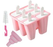 Moldes para Polos de Hielo Silicona 6 Piezas Molde para Paletas Reutilizables de Quitar Máquina para hacer Polos de Hielo Molde para Paletas de Hielo Sin BPA