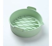 Freidoras de Aire Redondas de silicona, bandeja para hornear, Olla de silicona, sardén de reposición reutilizable, accesorios de Cocina
