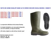 Dunlop bota agua goma  verde caña alta dane n. 47 k680011