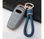 TPU Car Key Case Cover Shell Fob For Audi 4K A8 E-tron Q5 Q7 Q8 C8 D5 SQ8 R8 A1 A3 A4 A6 A7 Fob Protector Holder Key Chain