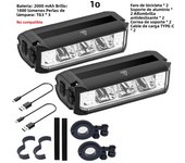 2PCS Bicycle Light 8000mAh 5 Led Flashlight for Bicycle Waterproof Bike Light Front 5200Lm Chargeing Headlight Bike Accessories