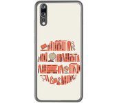 Tumundosmartphone Funda Gel Tpu para Huawei P20 Diseño Mundo Libro Dibujos