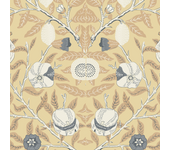 Papel Pintado Floral Semilla Naranja