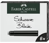 Faber castell estuche 6 cartuchos de tinta estándar negro