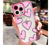 Love Heart Phone Case For iPhone 11 Covers iPhone 12 13 14 15 Pro Max XR X Xs 7 8 Plus SE 2020 13 Mini 13promax Silicon Fundas
