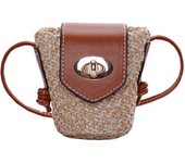 Mini Woven Straw Bag for Women's Travel and Vacation Beach Shoulder Bag Small Crossbody Bag Woven Straw Cross Beach Bag