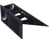 Escuadra de carpintero de aleación de aluminio 3D, regla de ángulo profesional de 90 a 45 grados, regla de medición para carpintería adecuada para ingenieros y carpinteros.