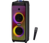 LAUSON LLX36 Altavoz Bluetooth Portatil con Efecto de Luces Multicolores LED | Bluetooth con Lector USB MP3 | Karaoke con Radio Integrada, Bateria 12 h Carga Incluye Micrófono