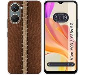 Tumundosmartphone Funda Silicona para Vivo Y03 / Y28s 5G diseño Cuero 01 Dibujos