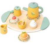 Juego de té de Madera para niños Pequeños, juego de simulación de té, comida de Juego de Madera, accesorios de Cocina (té real)