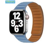 Leather Link for Apple Watch Band 45mm 41mm 40mm 44mm 49mm Original Magnetic Loop Bracelet IWatch Series 8 Ultra 3 SE 6 7 Strap