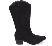 PuntoSalao Botas estilo cowboy para mujer caña bordada tacón bajo color negro YG810 Lasbotas camperas para mujerYG809 son extremadamente versátiles y se pueden combinar con una variedad de atuendos para diferentes ocasiones