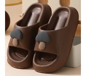 Lindas sandalias tridimensionales en forma de seta, cómodas zapatillas de EVA antideslizantes para el hogar, sandalias de baño de suela gruesa, zapatillas para hombres y mujeres