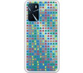 Funda compatible con Oppo A16 - Patron Comecocos Fondo Clear