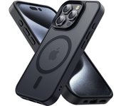 Black Matte Case for iPhone 16 Pro Max 15 Plus 14 13 Mini 12 11 SE 2022 2020 8 Magsafe Mag Safe Magnetic Cover Phone Accessories