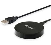Equip 245500 cargador de dispositivo móvil Smartphone Negro USB Cargador inalámbrico Carga rápida Interior