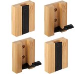 4 Piezas de Madera Ganchitos Perchero Moderno GanchoPuerta Toallero para Colgar Abrigos, monederos y más
