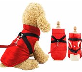 Abrigos de invierno para perros impermeables cálidos con orificio para arnés, chaqueta para cachorros, chaleco, ropa de disfraz para invierno