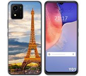 Funda Silicona para Vivo Y01 diseño Paris Dibujos