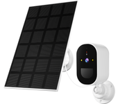 Jortan Tech - Cámara de Vigilancia para Seguridad IP Solar 2MP con Panel Solar, Visión Nocturna IR, Detección Humana PIR, Audio Bidireccional, WiFi, Almacenamiento 128GB, Monitoreo Remoto, ONVIF, H.265, Impermeable IP66, para Exterior e Interior