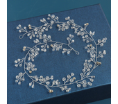 Wedding Hair Accessories Crystal Pearl Headband tiara Flower Headpiece Hair Vine Women Hair Jewelry Bridal Hair Accessories